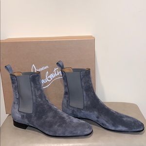 Christian Louboutin Mens’s Suede Flat Boot Size 43
